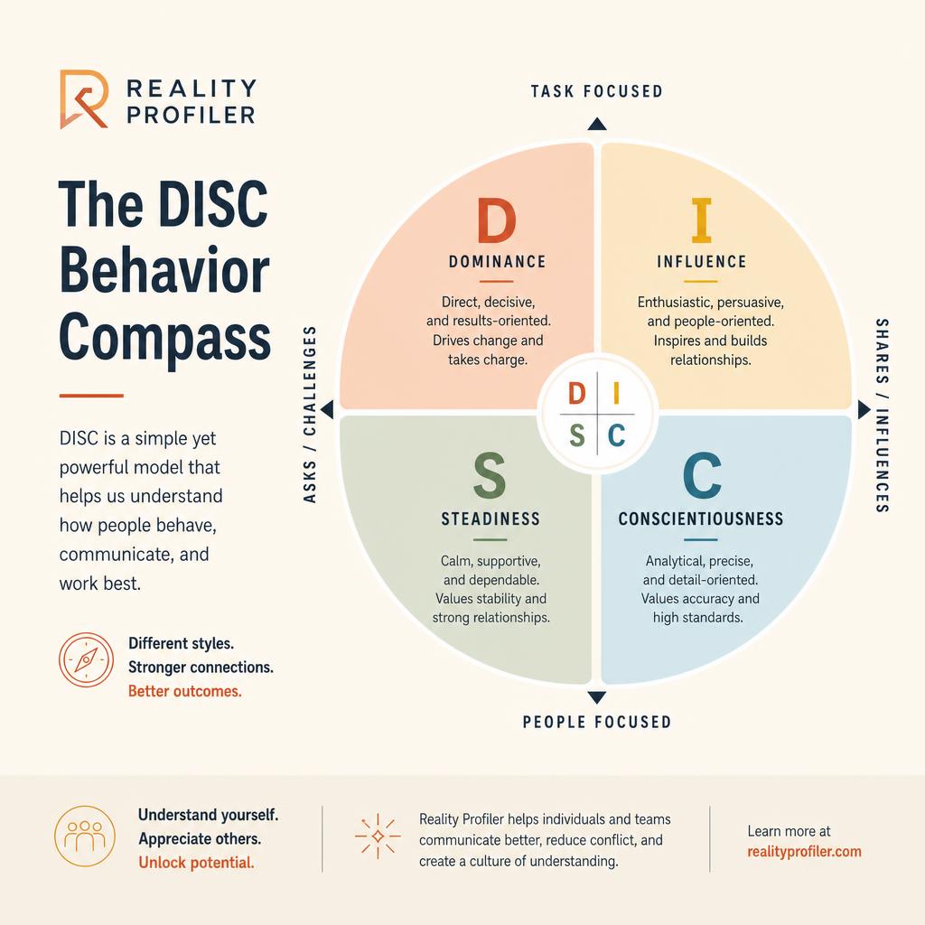 Instagram post: The DISC Behavior Compass infographic.