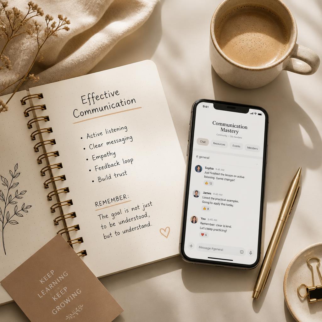 Instagram post: Effective communication notes and community.